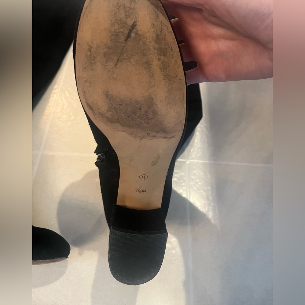 Black suede leather over the knee boots - halogen - 9.5 - Picture 3 of 7